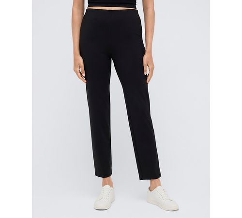 Women's Pull-On Athletic Stretch Hollywood-Waist Slim Ankle Pants - Black