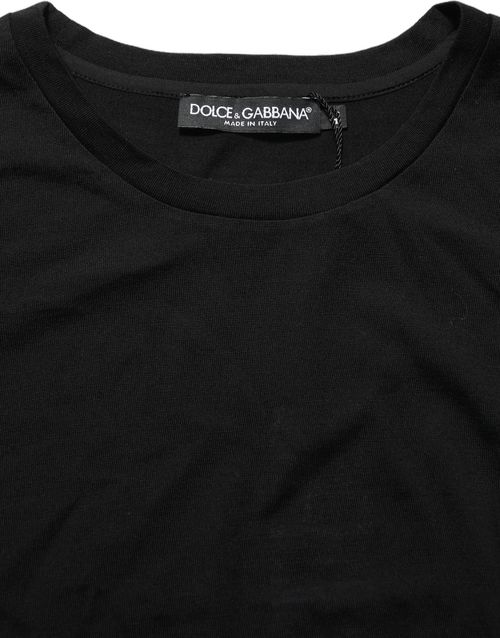 Wool Crew Neck T-Shirt — Black