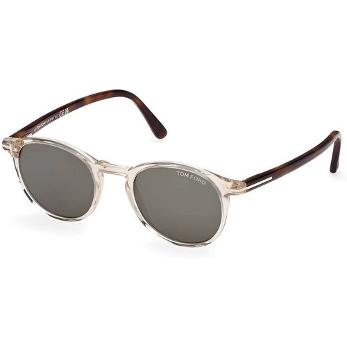 TOM FORD Man TOM FORD FT0539 ANDREA-02 45N Sunglasses Acetate Brown Green Round Norma