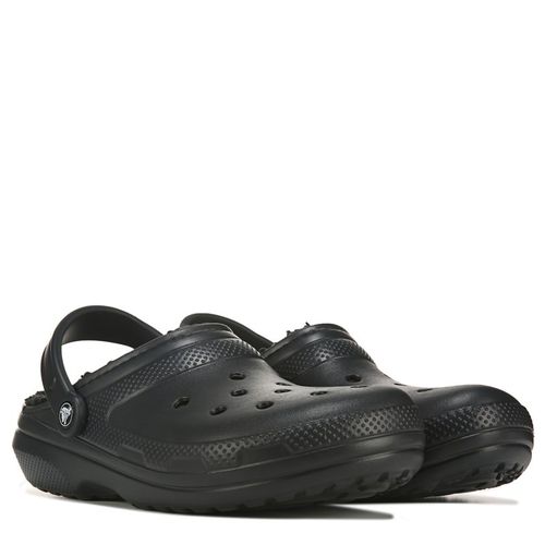 Men's Classic Fuzz Lined Clog Shoes (Black)