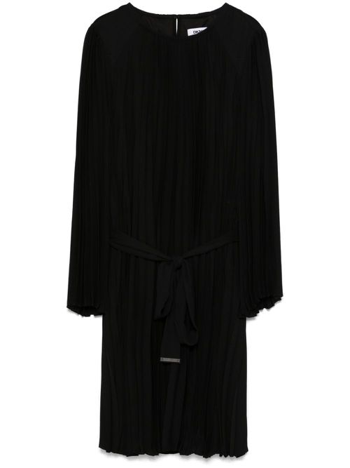 Pleated mini dress - Black