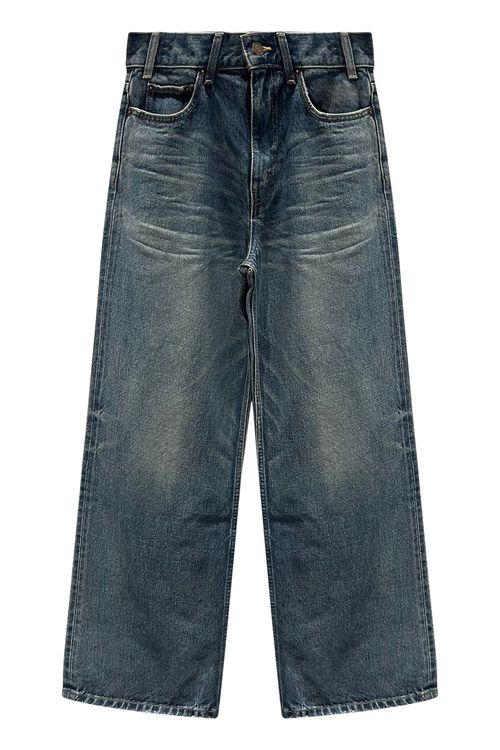 Stone-washed Cotton Jeans