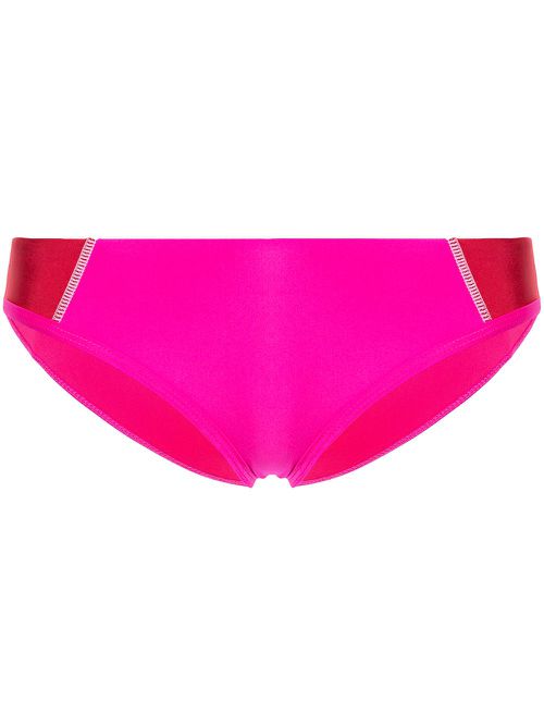 Ella two-tone bikini bottom - Red
