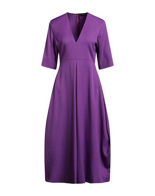 Woman Midi dress Purple Size 4 Virgin Wool