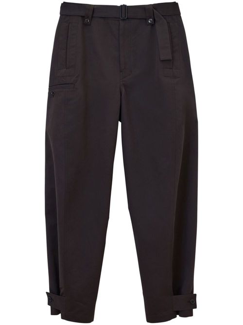 Twisted tapered trousers - Brown