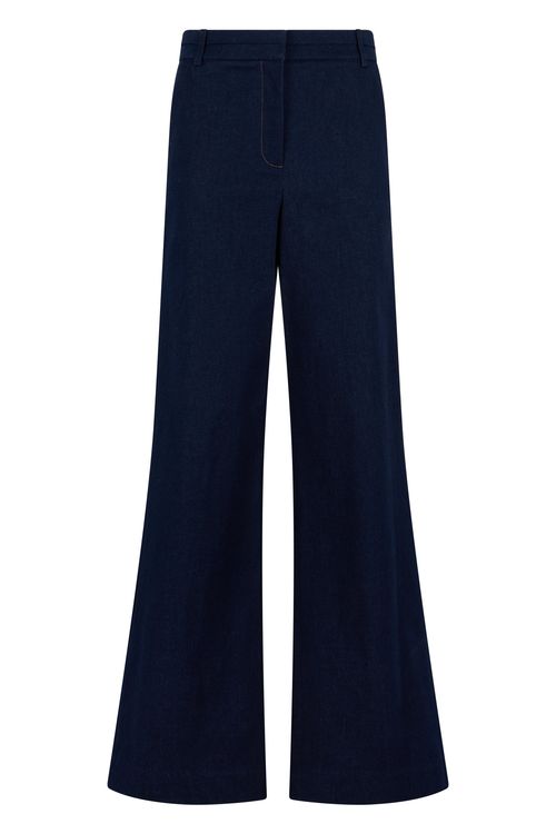 Women's High-Waist Bell-Bottom Denim Pants