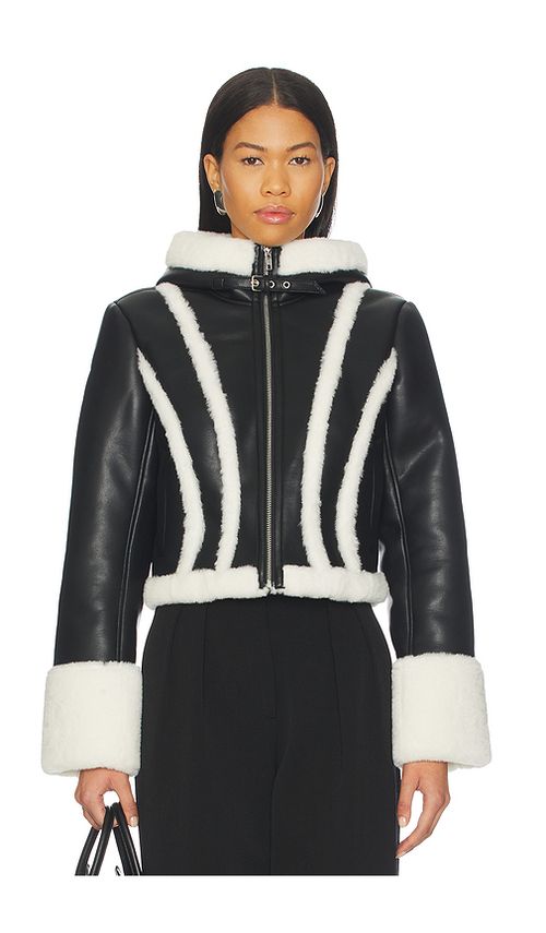 Fleur du mal Leather & Fur Collar Jacket in Black. 8. Also , 2