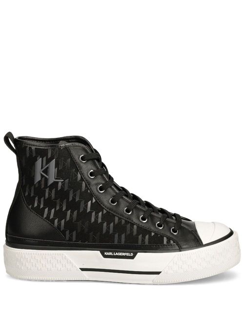 Jacquard logo hi-tops - Black