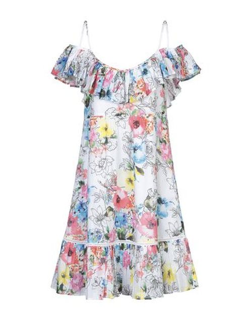 Woman Midi dress White Size M Cotton