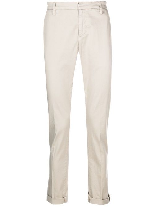 Pressed-crease four-pocket chinos - Neutrals