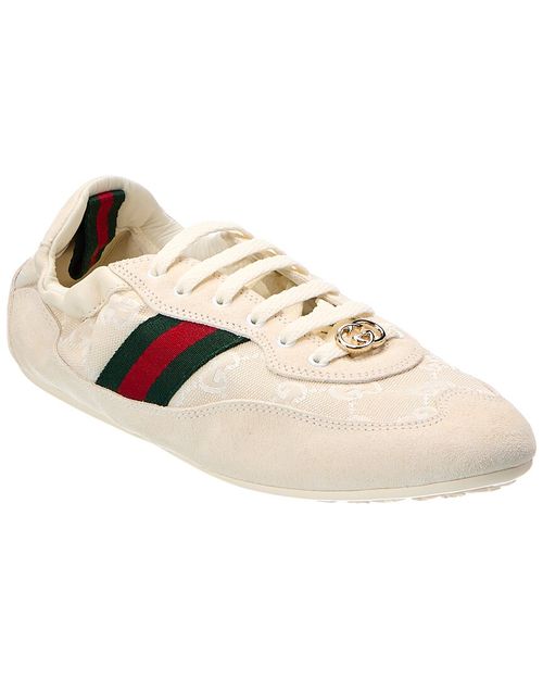 Gg Trainer Canvas & Leather Sneaker