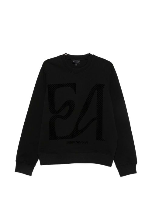 Logo Cotton Sweatshirt — Black