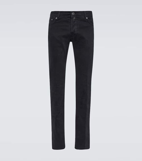 Mid-rise straight jeans