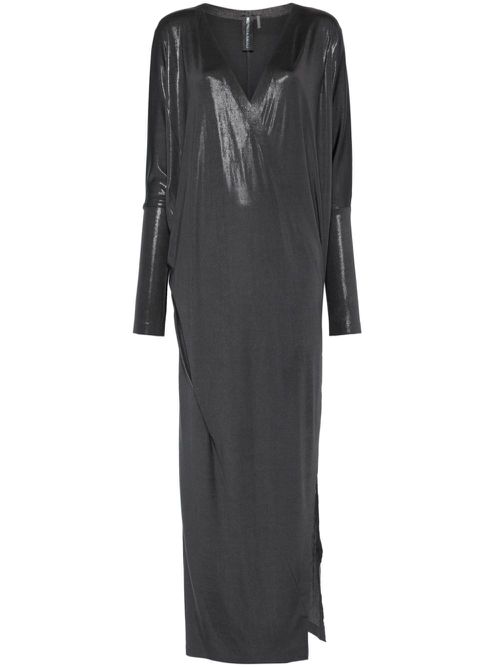 Wrap dolman-sleeve gown - Grey