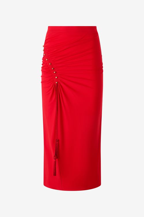 Midi Skirt With Ruched Detail