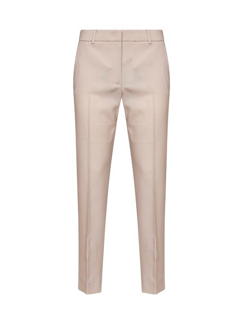 Cigarette Virgin Wool Trousers — Pink