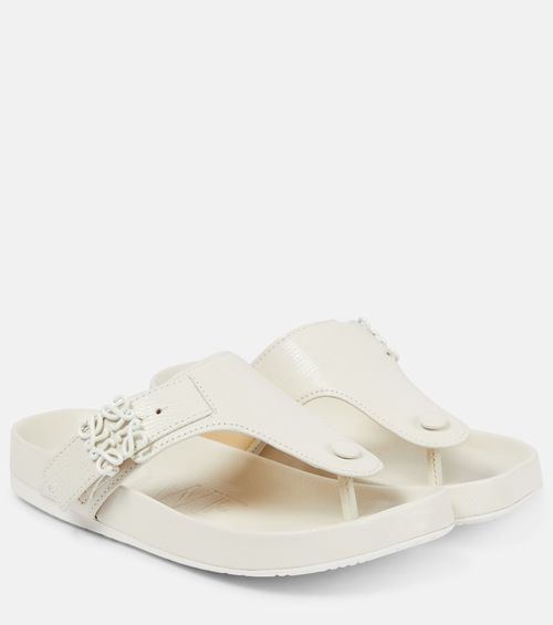 Leather thong sandals