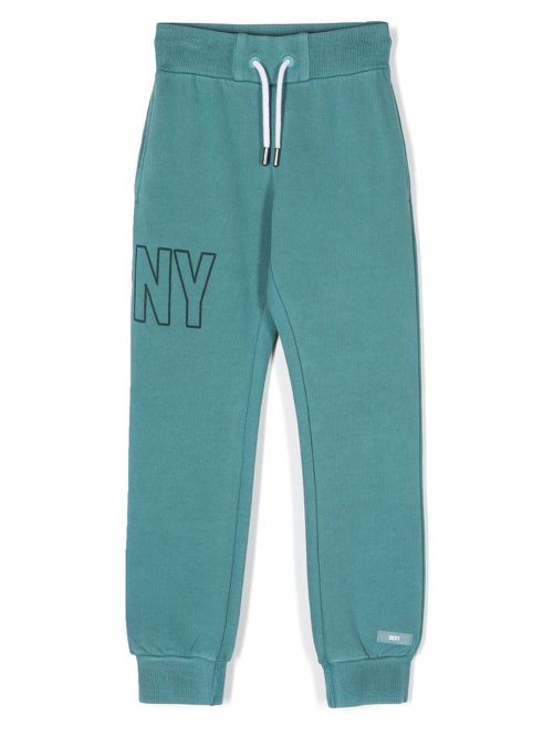 Logo-print cotton track pants - Blue