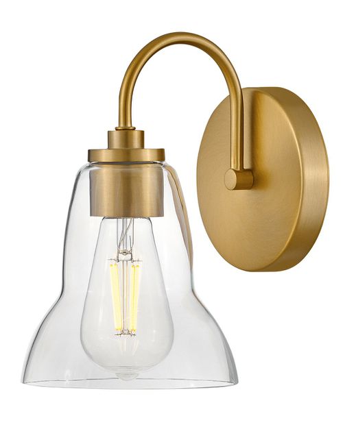 Lacquered Brass LED Vanity from the Vera Collection