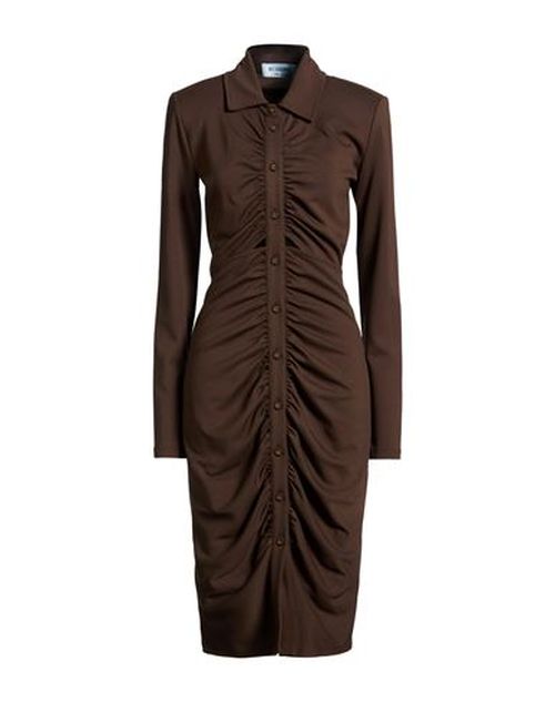 Woman Midi dress Chocolate brown Size 4 Viscose, Polyester, Elastane