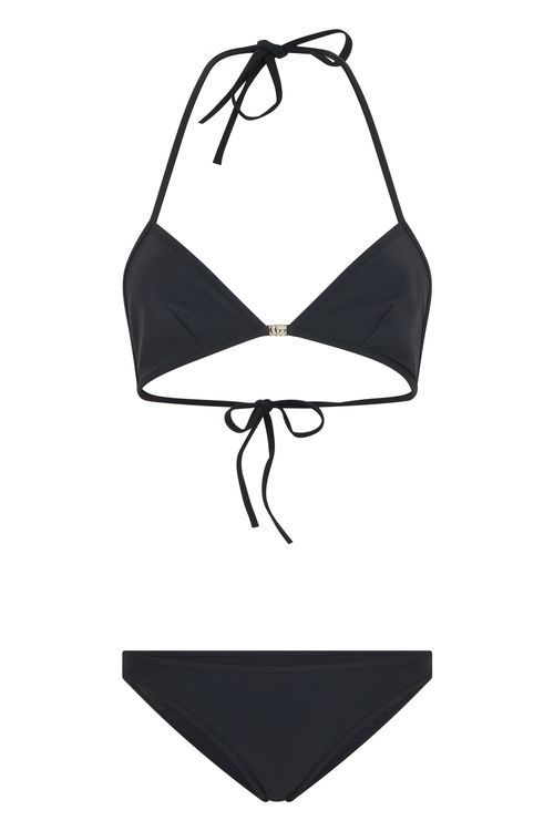 Minimal Triangle Bikini with Adjustable Tie-Back