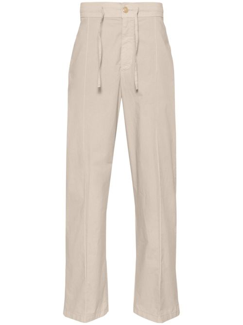 Mid-rise straight-leg trousers - Neutrals