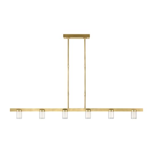 Natural Brass LED Linear Suspension from the Esfera Collection