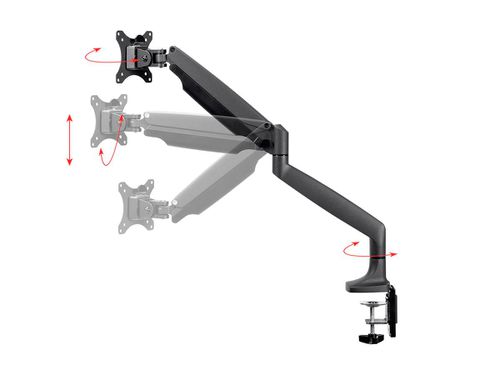 Workstream by Single Monitor Adjustable Gas Spring Desk Mount for 15~34in Monitors