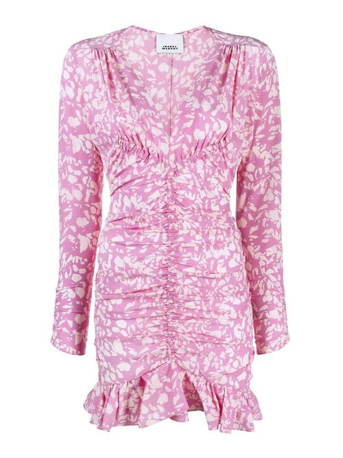 Floral ruched minidress