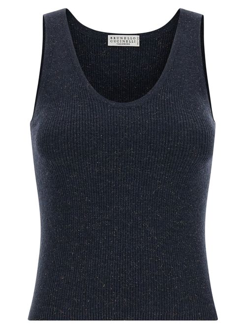 Blue Sparkling Tank Top