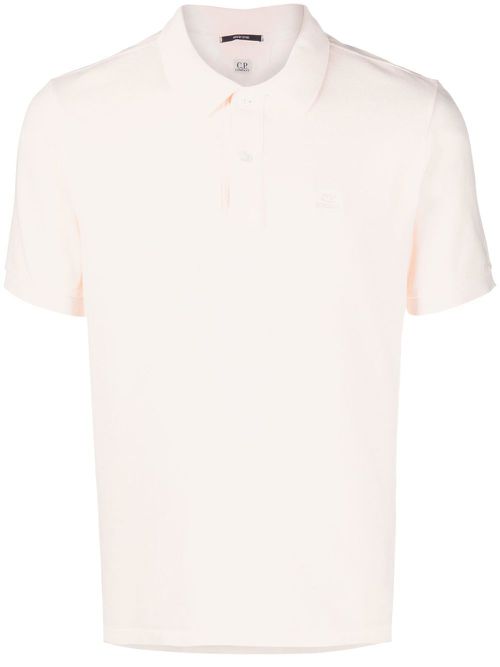 Embroidered logo cotton polo shirt - Neutrals