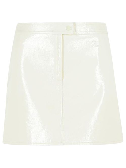 'Reedition' White Polyester Blend Miniskirt