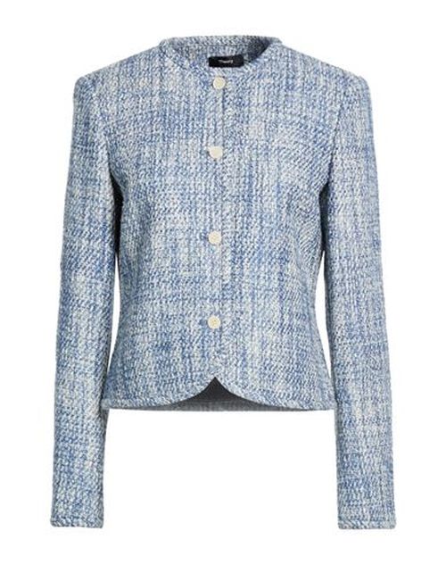 Woman Jacket Slate blue Size 14 Cotton, Acrylic, Polyamide