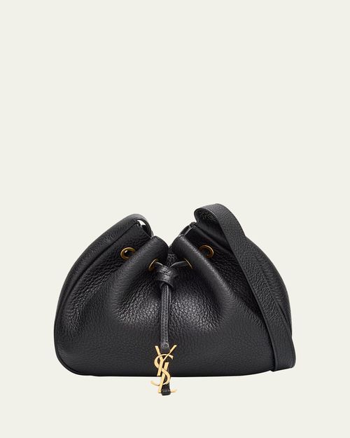 Paris VII Mini YSL Hobo Bag in Grained Leather