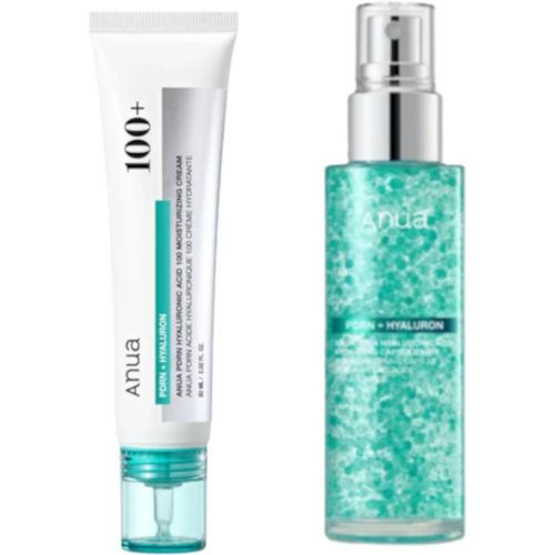 ANUA - PDRN Hyaluronic Acid 100 Moisturizing Cream - + PDRN Hyaluronic Acid Hydrating Capsule Mist - 100ml Set