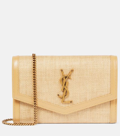 Uptown raffia wallet on chain