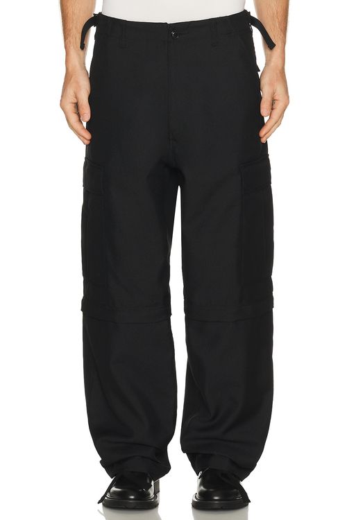 Vowels Zip Off Cargo Pants in Black - Black. 30 also