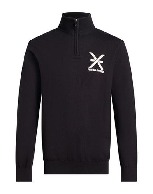 Man Sweater Black Size XL Cotton, Merino Wool