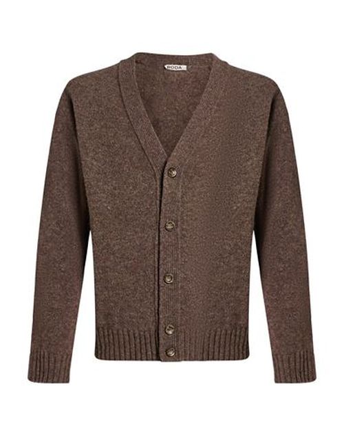 Man Cardigan Taupe Size S Wool