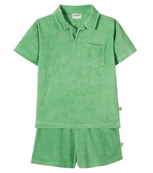 Mael terry polo shirt and shorts set