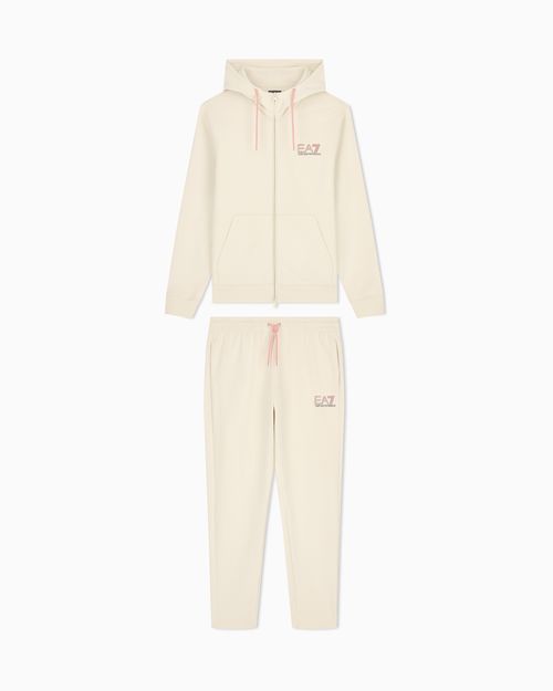 Pure cotton tracksuit with hood