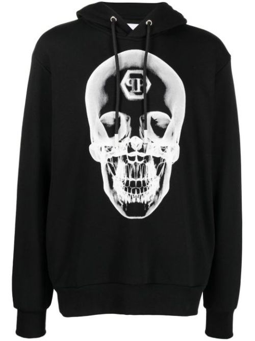 Skull print hoodie