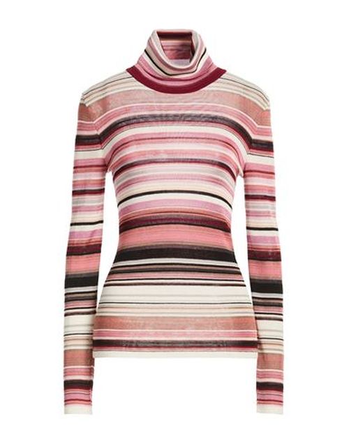 Woman Turtleneck Pink Size 2 Viscose, Wool