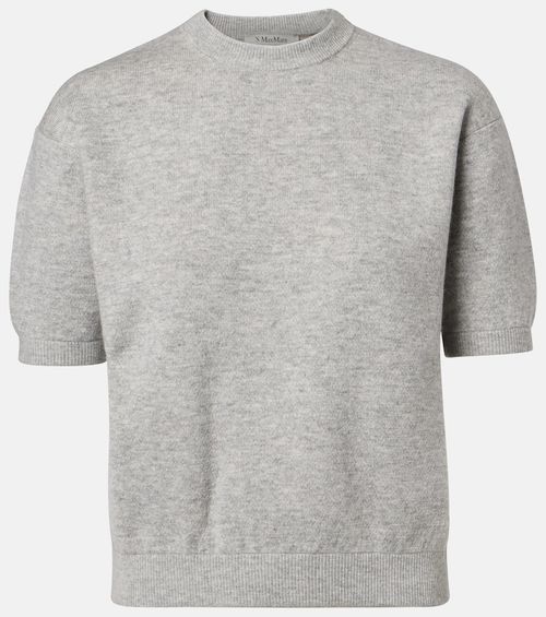 Knitted wool and cashmere-blend T-shirt