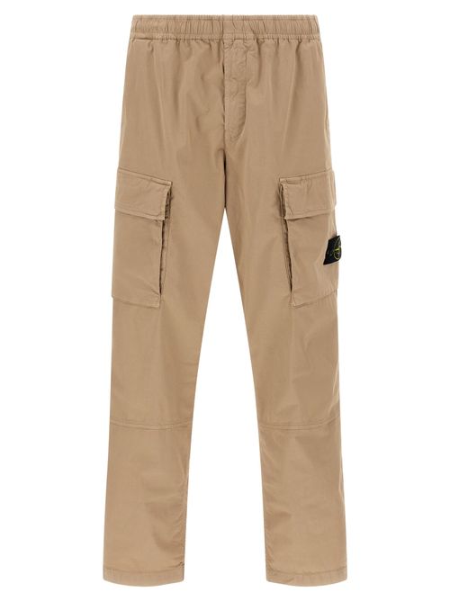 Organic Cotton Stretch Cargo Pants — Beige