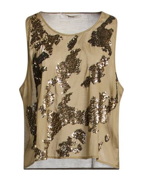 Woman Top Military green Size 12 Viscose, Cotton