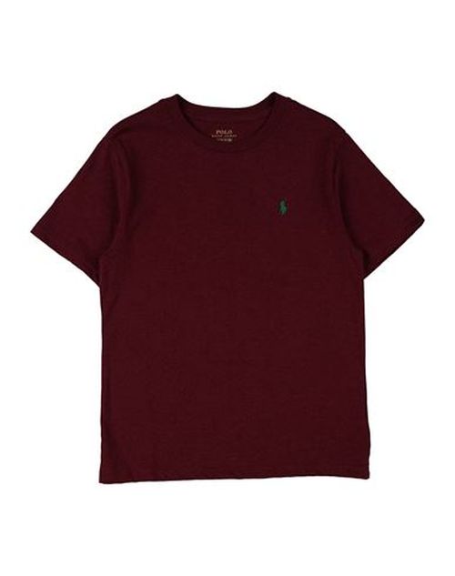 Cotton Jersey Crewneck Tee Kid Boy T-shirt Burgundy