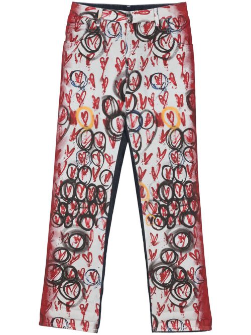 Exclusive Painted Art jeans - Grey