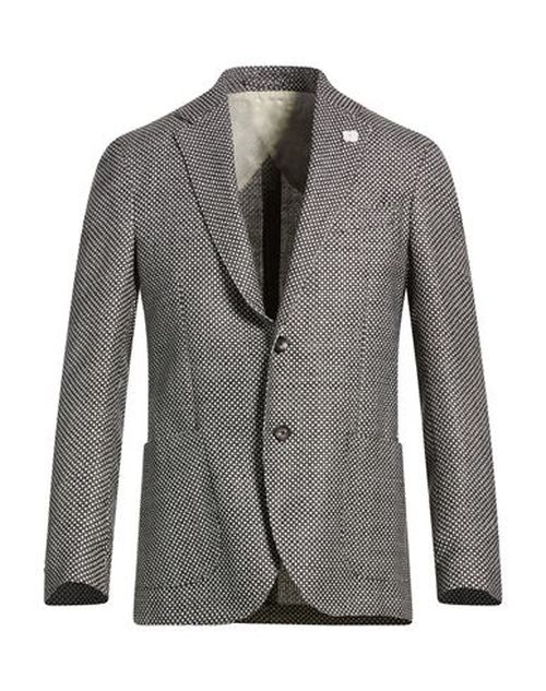 Man Blazer Black Size 38 Wool, Silk, Linen