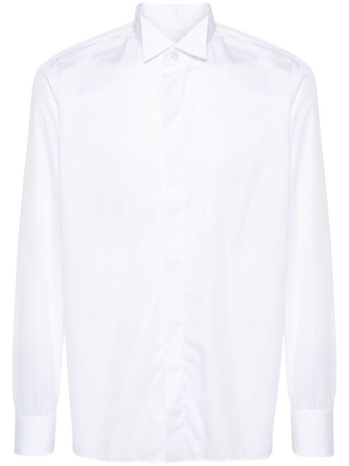 Long-sleeve cotton shirt - White